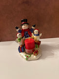 Christmas candle holder with candle