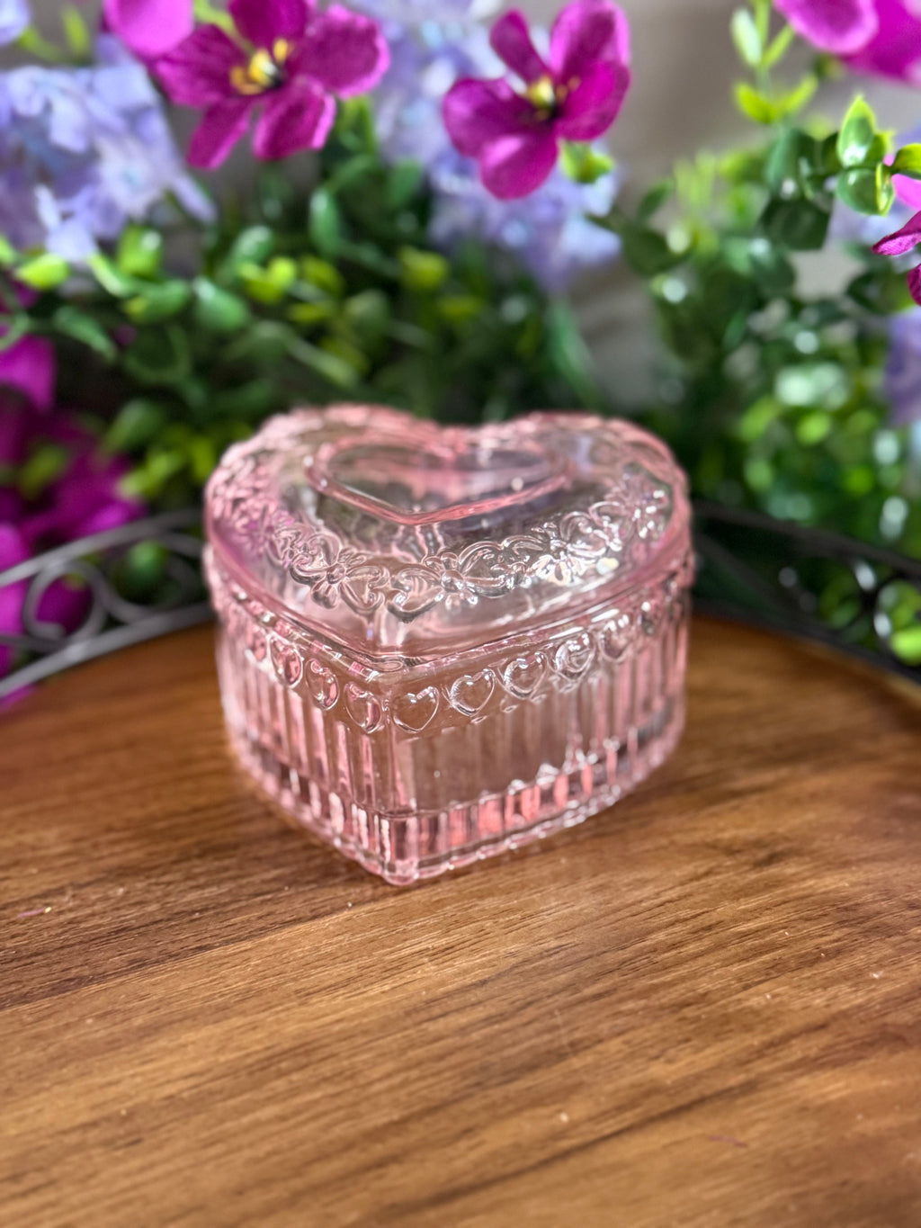 Heart shaped candle jar candle holder