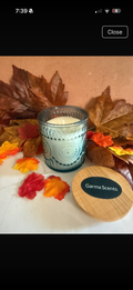 7 oz beautiful jar filled with soy wax