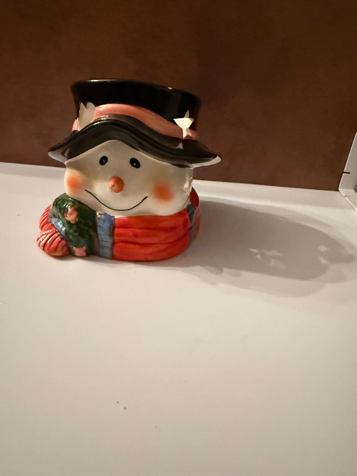 Christmas candle holder with candle