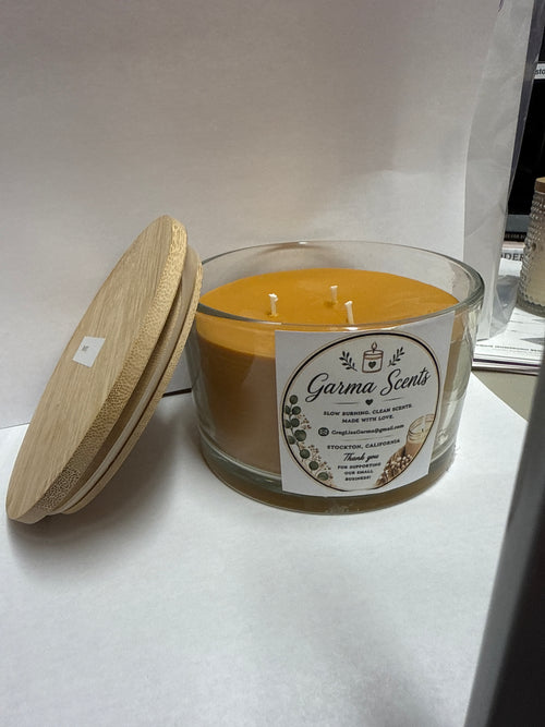 24 ounce candle with three wicks