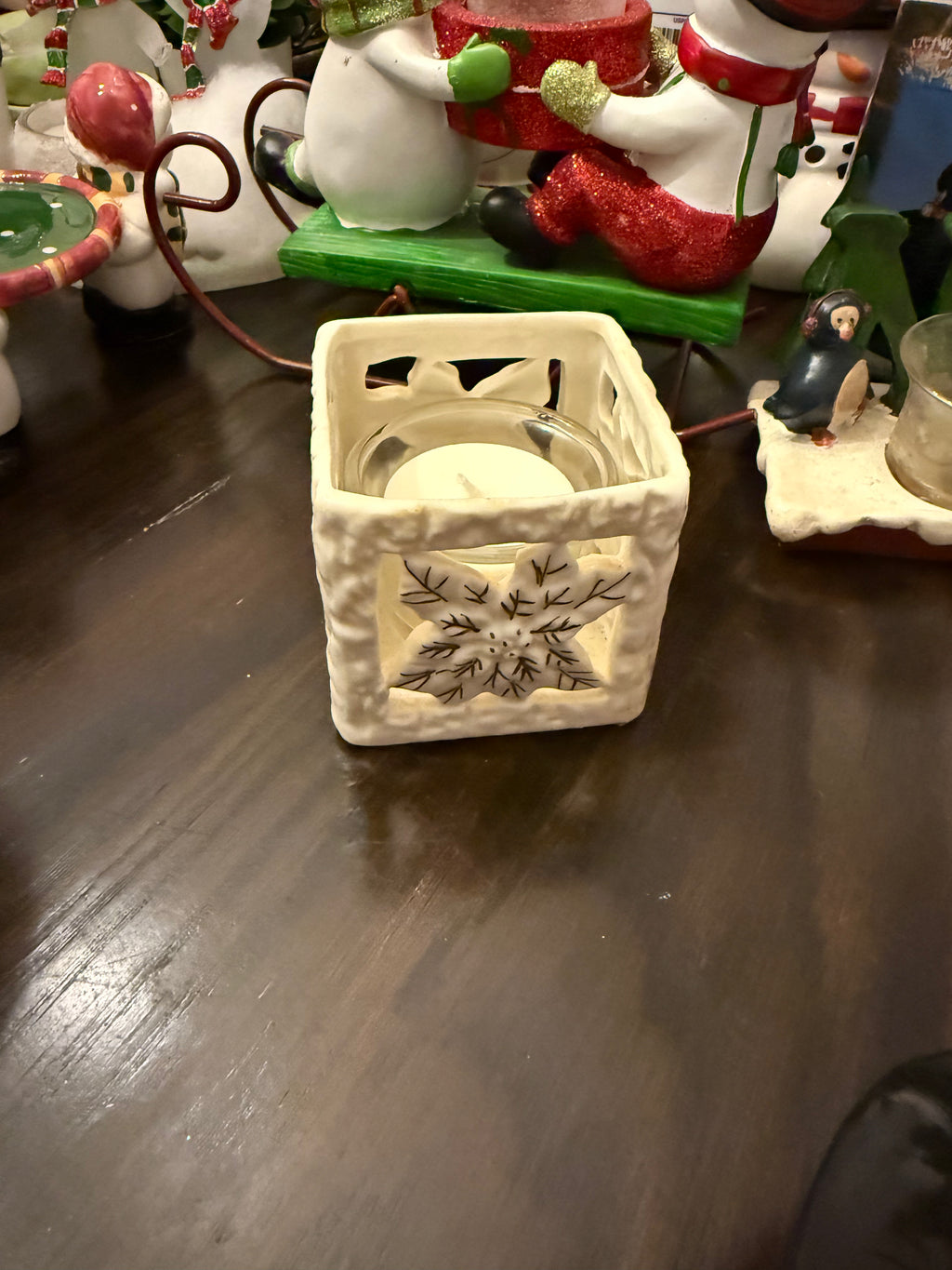 Votive candle in holder