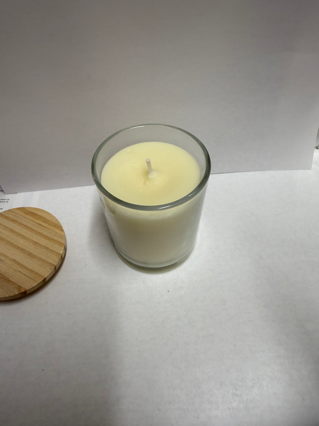 8 ounce decorative jar filled with soy candle scent of your choice