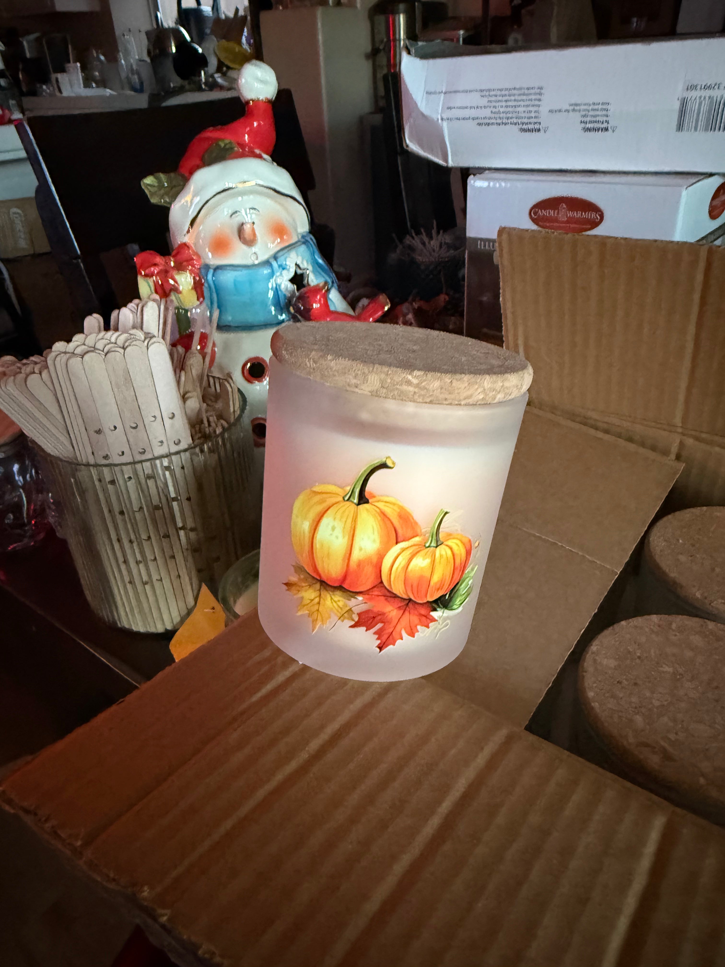 Halloween themed candle