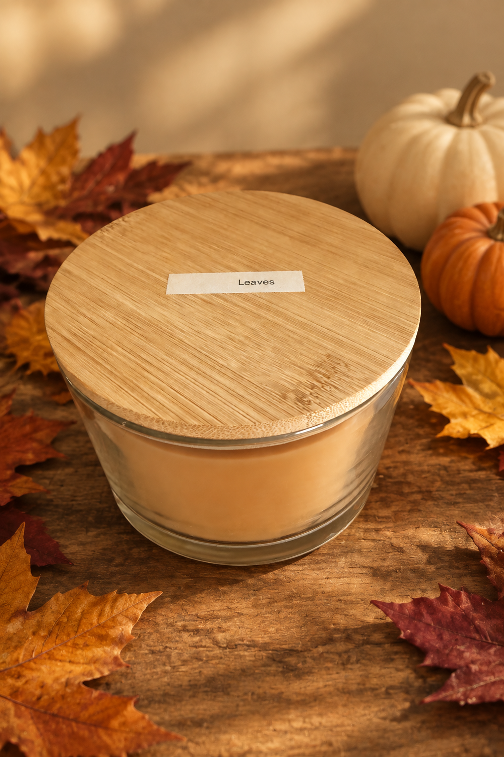 Closed candle with fall styling